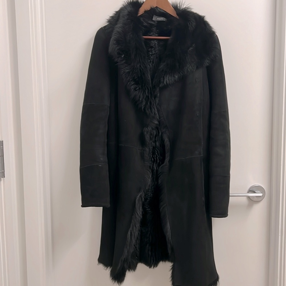 Joseph - Shearling Coat - Black - Size S / 36